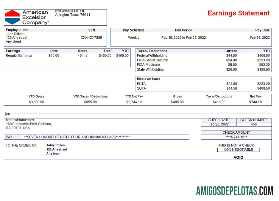 Empresa de distribuição americana Excelsior dos EUA exemplo real